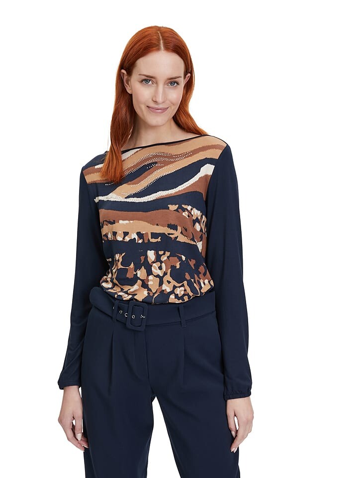 

Лонгслив Betty Barclay Longsleeve, цвет Dunkelblau/Camel