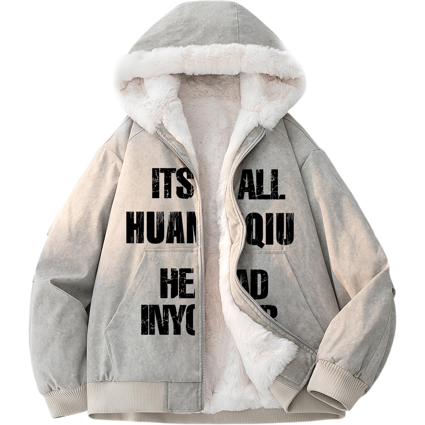 

Пуховик Unisex Hooded Thickened Puffer Jacket HUANQIU, серый
