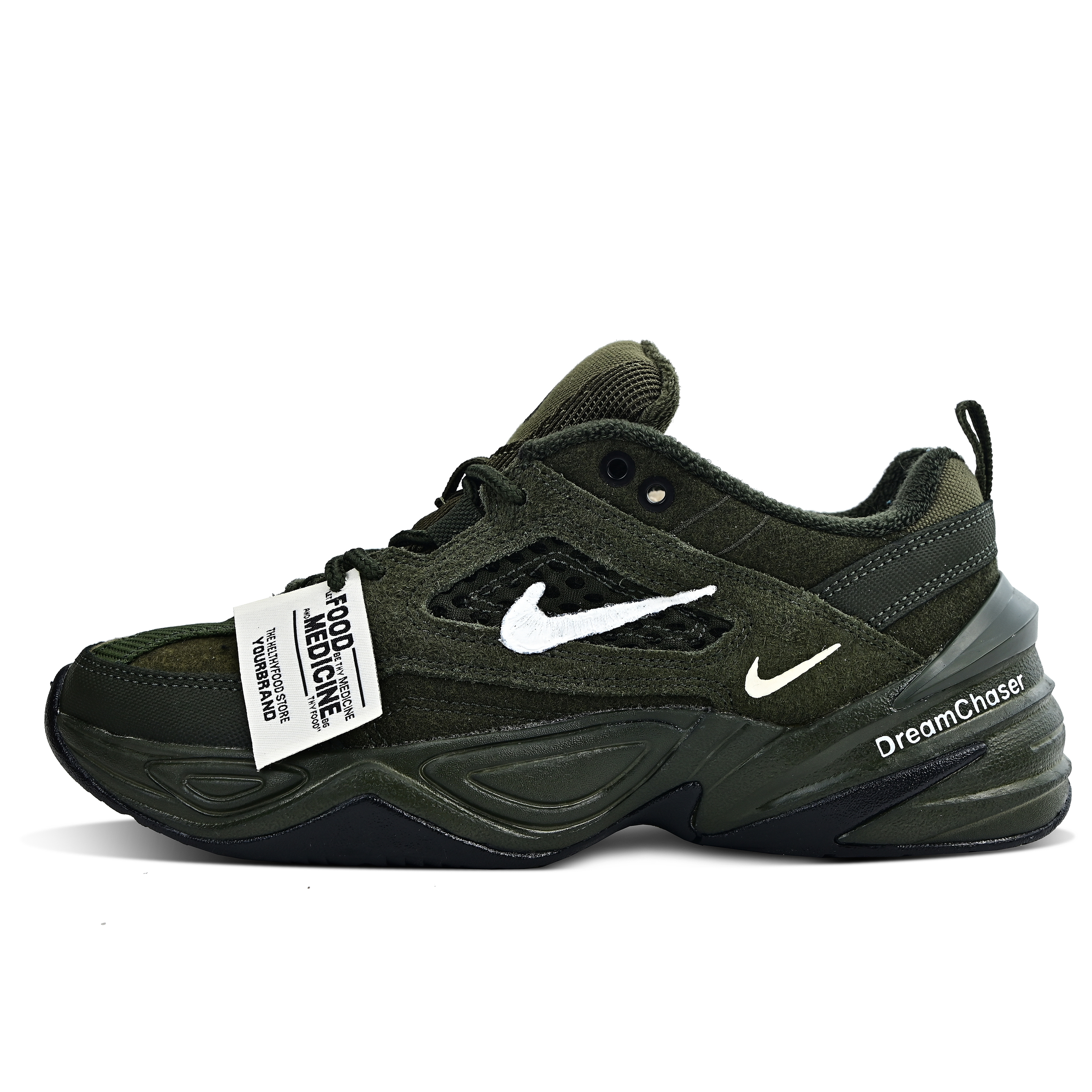 

Nike Износостойкие низкие кроссовки M2K Tekno SP Sequoia, массивные, мужские, оливково-зеленые