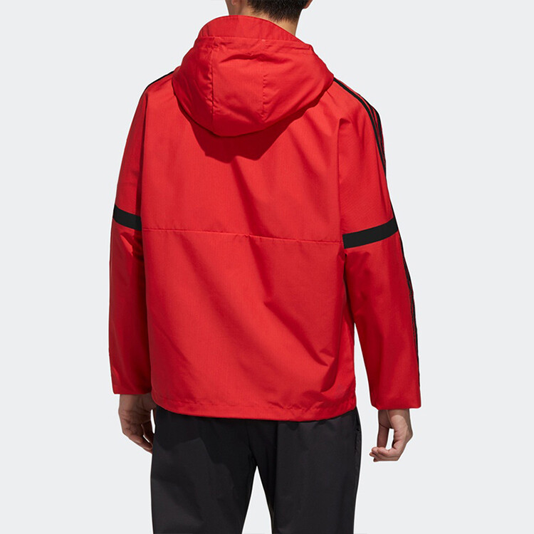Толстовка мужская красная Adidas, красный — фото 3