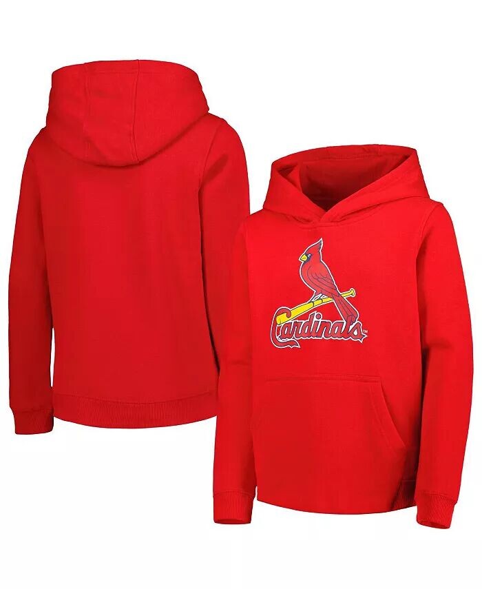 

Красный пуловер с капюшоном и логотипом команды Big Boys and Girls St. Louis Cardinals Team Outerstuff