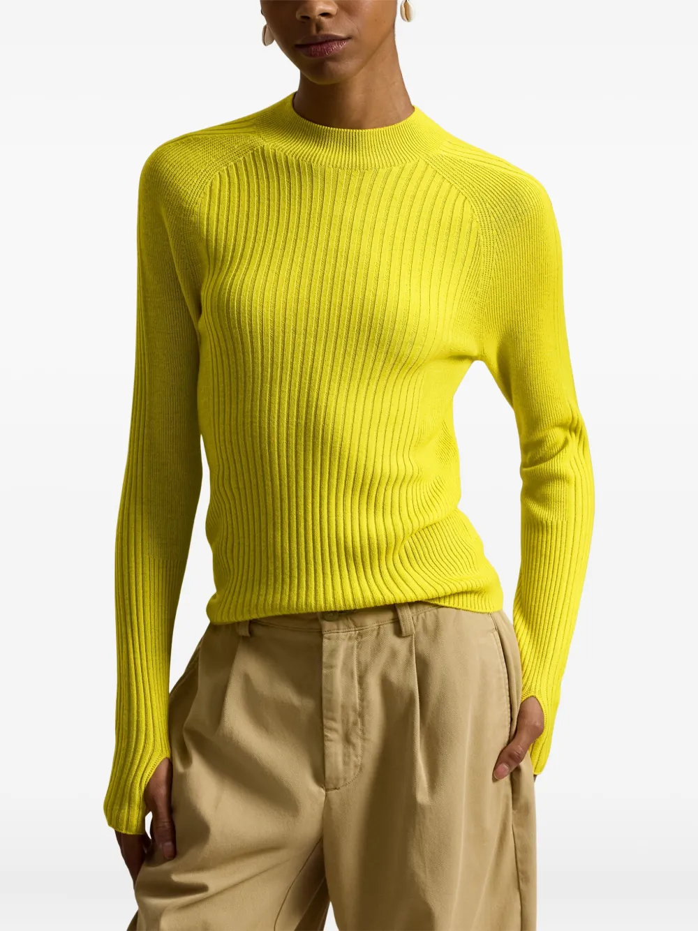 Свитер с длинными рукавами Polo Ralph Lauren, желтый — фото 3