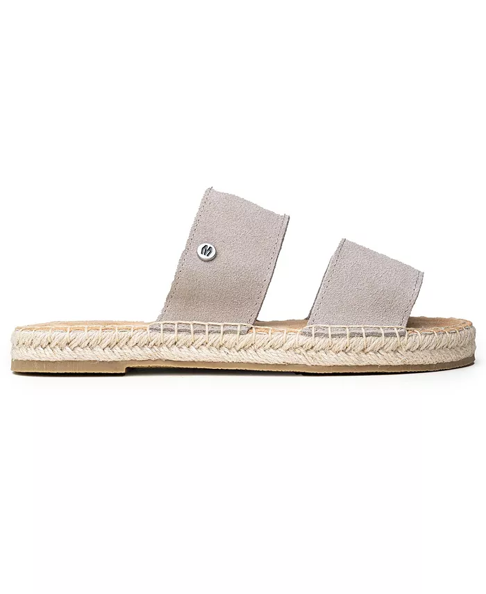 Женские слайдеры Poppie из замши Minnetonka, коричневый/бежевый — фото 4