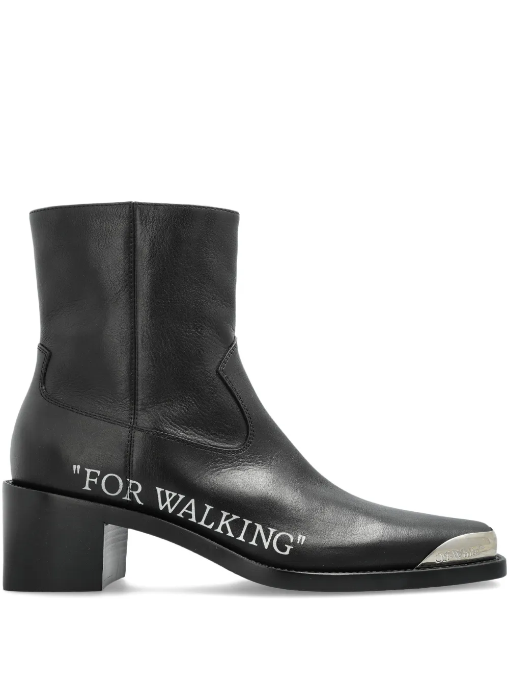 

Кожаные ботинки на массивном каблуке Off-White, черный