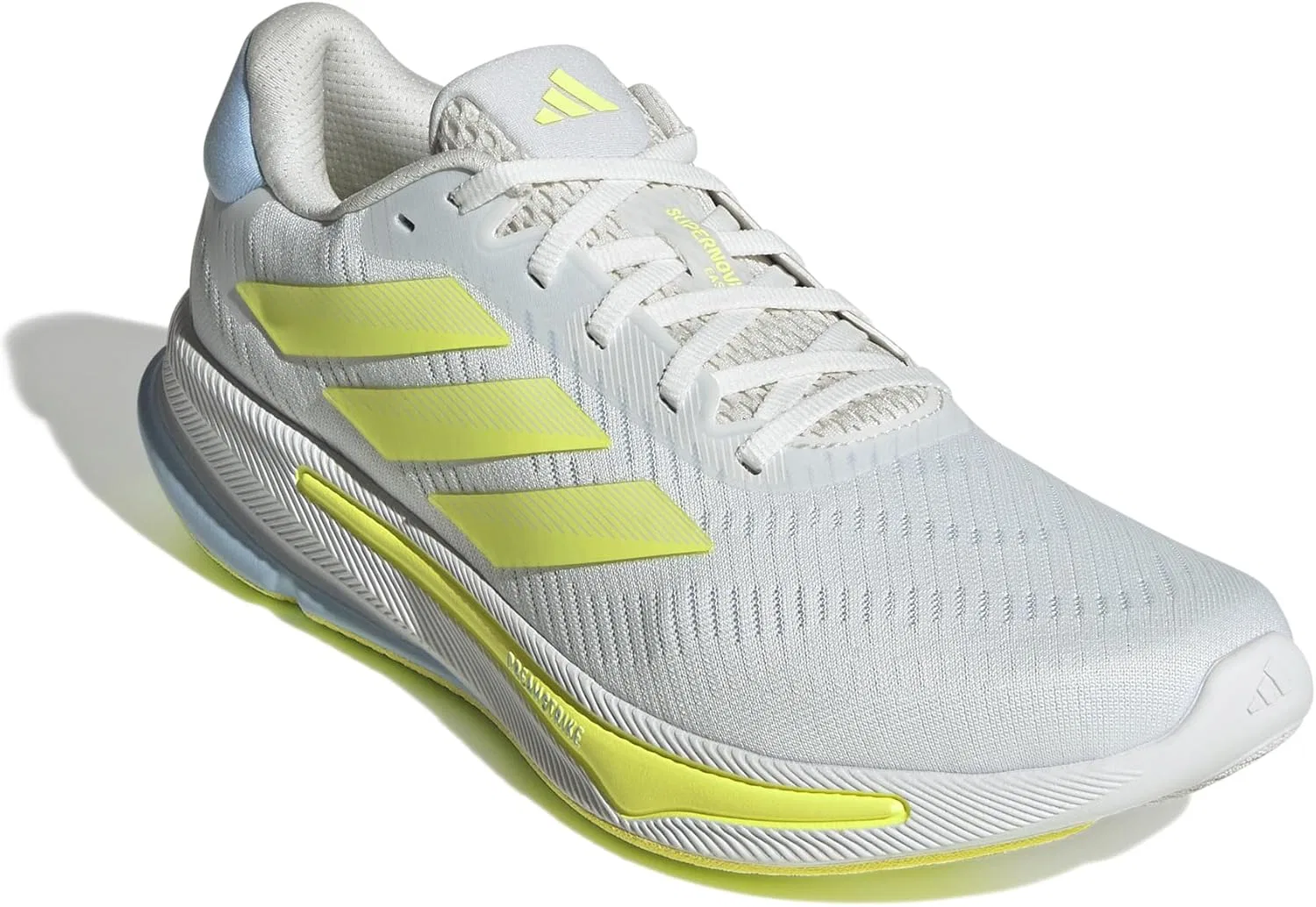 Мужские беговые кроссовки Adidas Supernova Ease, Crystal White Matte Silver Hi Res Yellow — фото 3