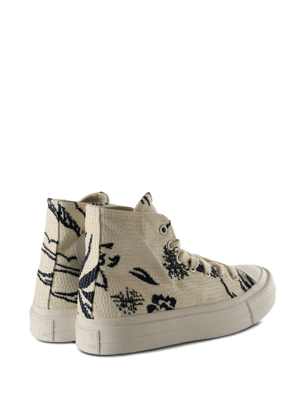 Высокие кеды с узорчатой отделкой Converse, нейтральный — фото 3