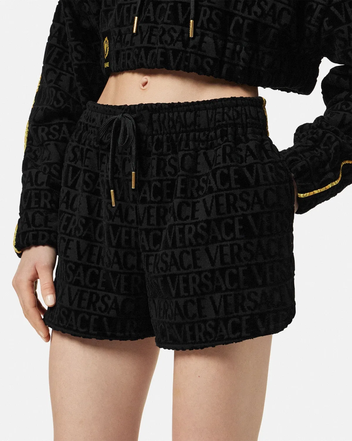 Шорты I ♡ Baroque VERSACE, черный — фото 3