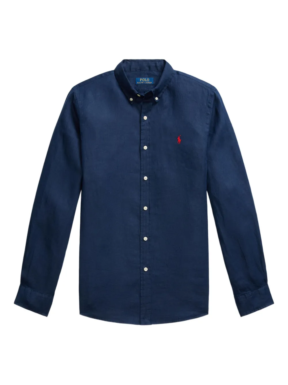 

Льняная рубашка с длинными рукавами POLO RALPH LAUREN, синий