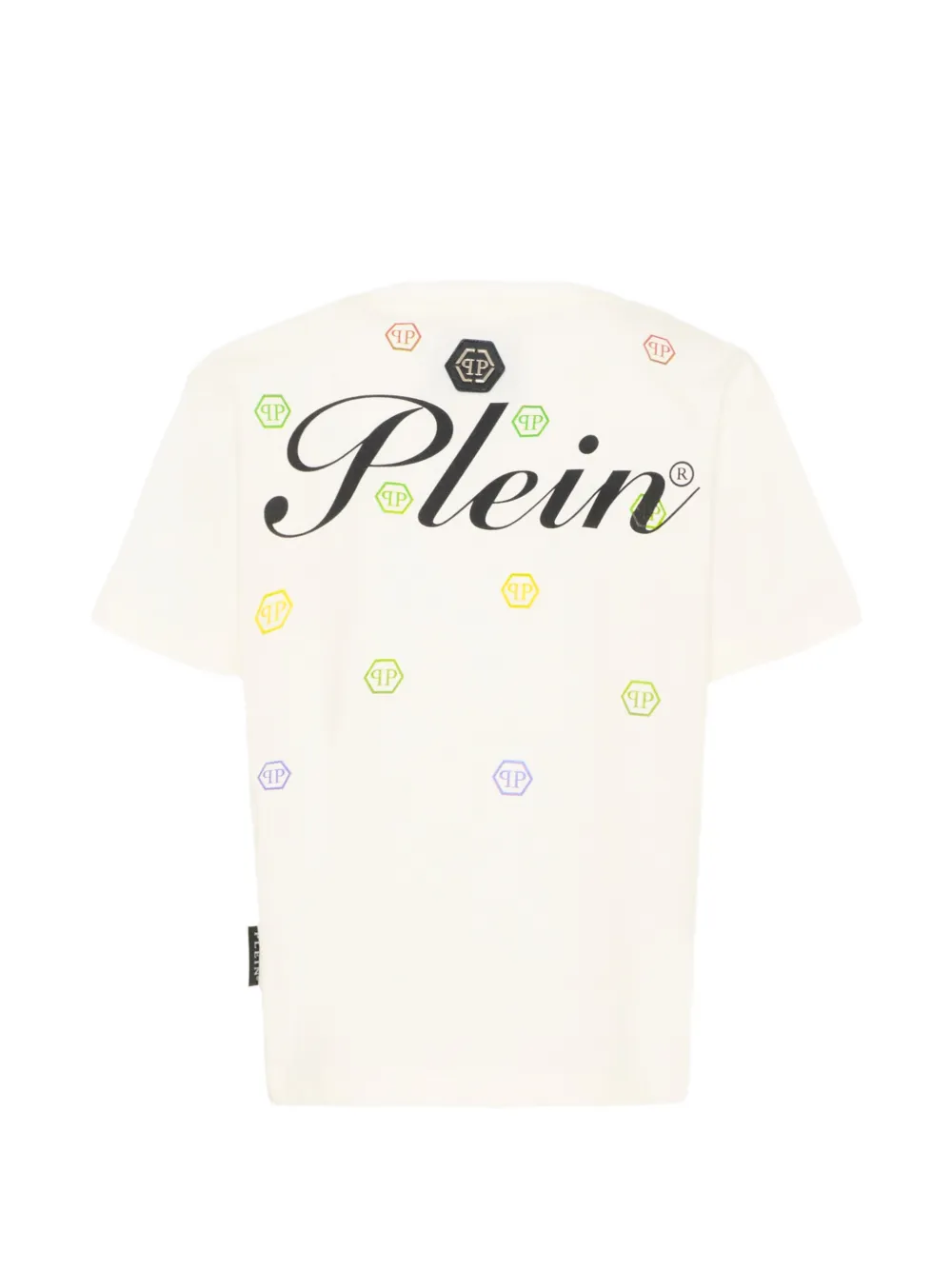 Футболка с короткими рукавами и принтом-логотипом Philipp Plein Junior, белый — фото 2