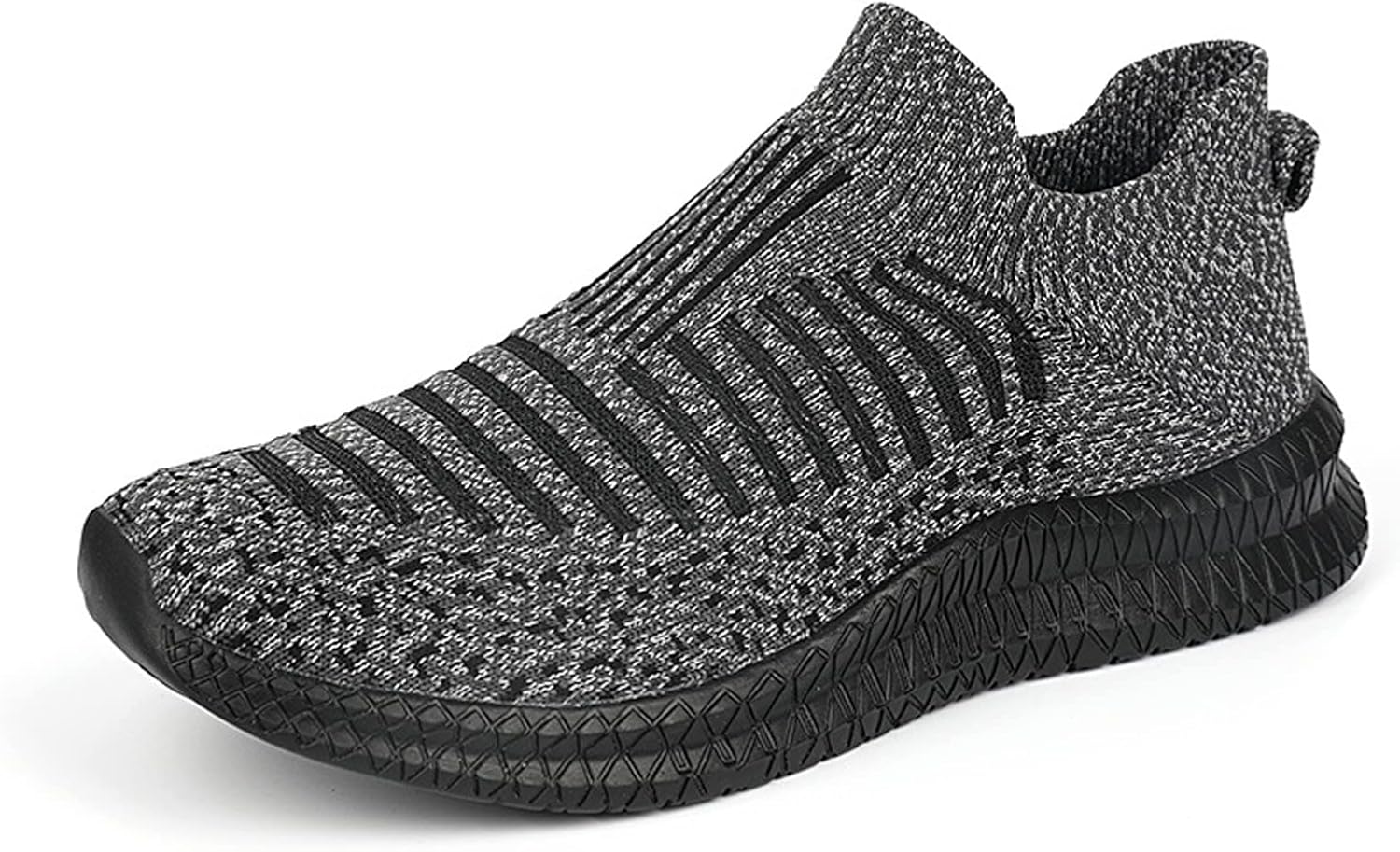 

Мужские вязаные сетчатые слипоны ортопедические для ходьбы, легкие дышащие с мягкой подошвой, нескользящие лоферы с поддержкой свода, повседневные модные спортивные туфли для вождения Eftcal, серый