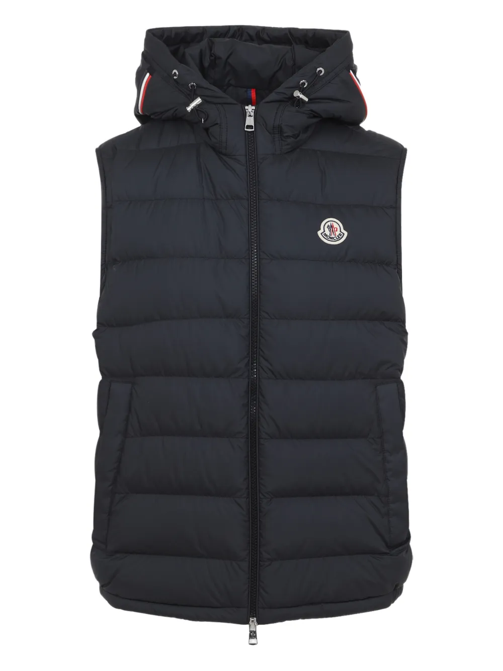 

Жилет с нашивкой-логотипом Moncler, черный