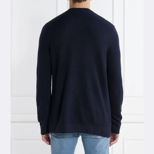 Свитер стандартного кроя в тон с флагом Tjm reg strct Tommy Hilfiger, синий — фото 3
