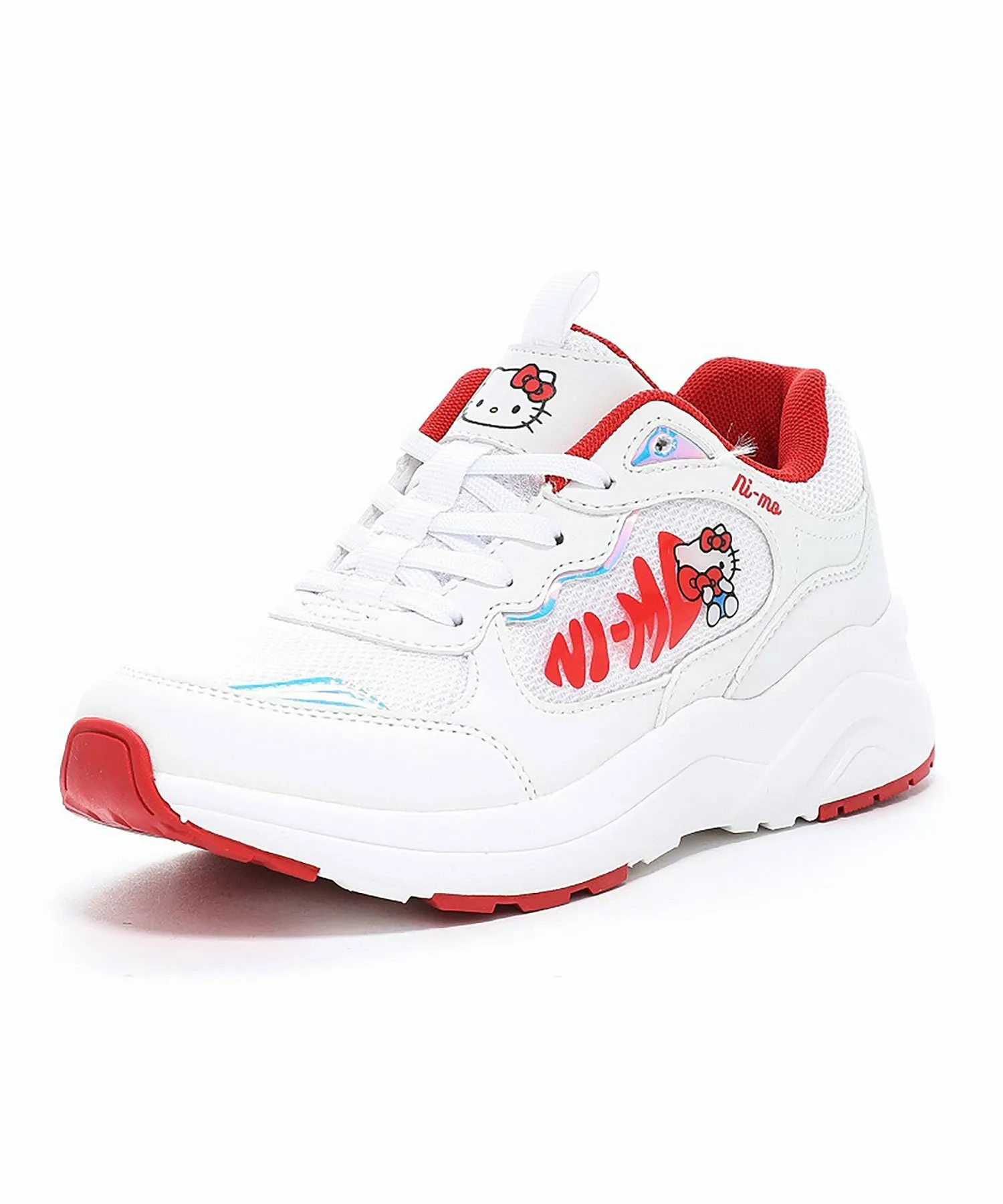 Кроссовки MoonStar NM J152SAN белого цвета с изображением Hello Kitty от Sanrio. Ni-Mo, white