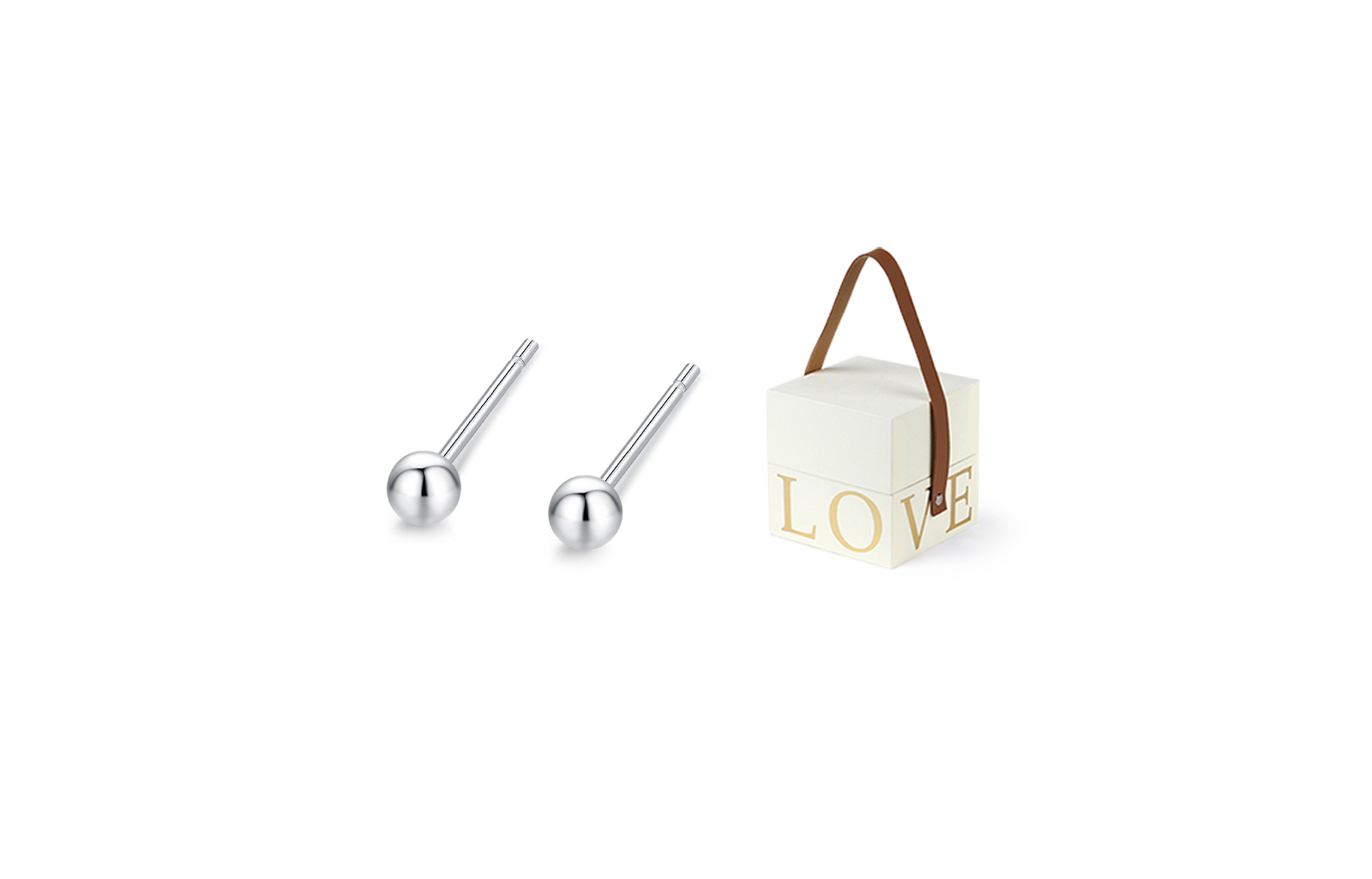 

MISS TOOYA Серьги-гвоздики из стерлингового серебра для женщин