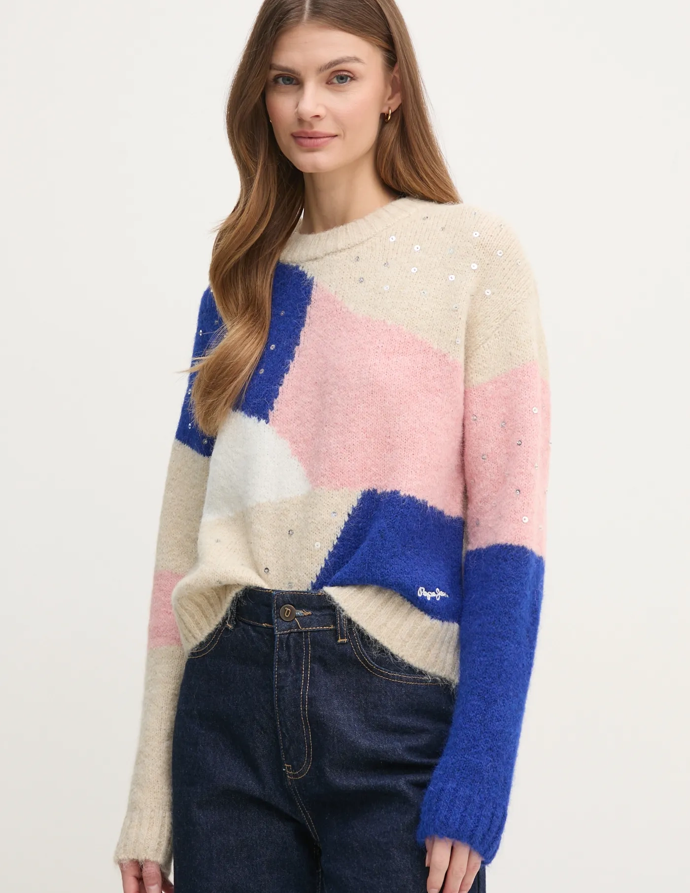 

NORA свитер из смесовой шерсти Pepe Jeans, бежевый