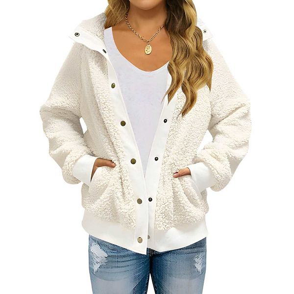 

Уютная женская куртка из флиса с карманами Megaretailer