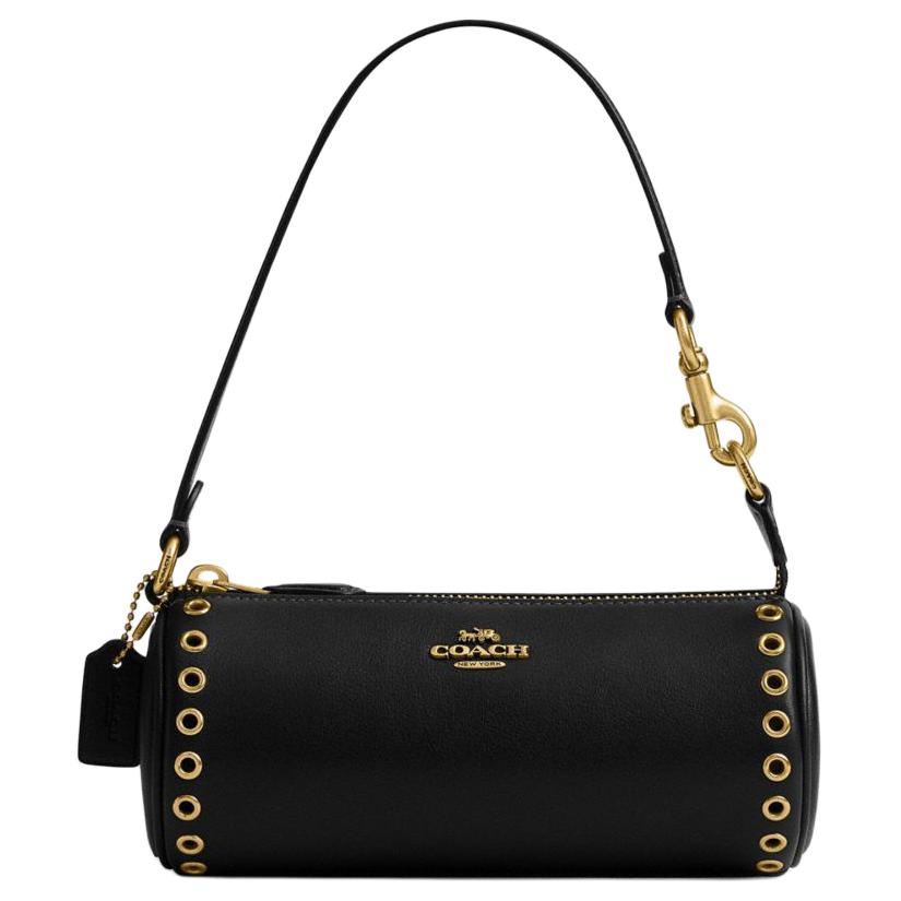 

Сумка-бочонок из коровьей кожи nolita, маленькая женская сумка через плечо black COACH, Set (Bag+Dust Bag)
