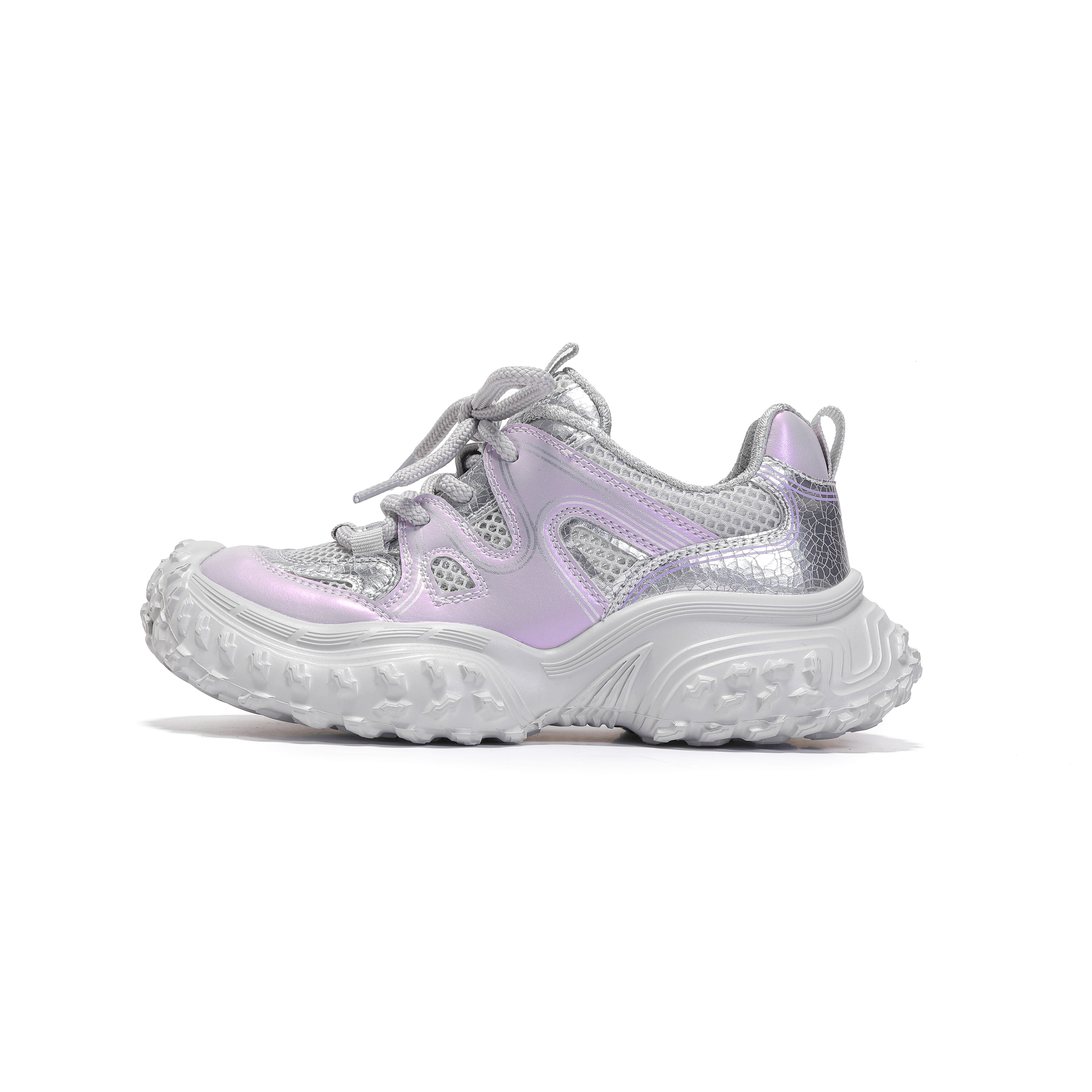 

Низкие кроссовки для детей и подростков с амортизацией и износостойкостью YeeHoO, фиолетовый/серый