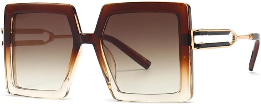 

Солнцезащитные очки MTZJH прямоугольной формы для женщин и мужчин, с градиентными линзами, оправой и леопардовым принтом, защита от УФ-излучения UV400, один размер HDUBFY, 1