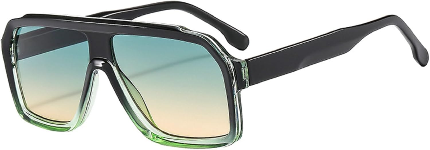 

Melrose Fashion — большие солнцезащитные очки для женщин и мужчин, роскошные очки-маски в крупной оправе, панк-очки, защита от УФ-излучения UV400, модель 6121, Black Green