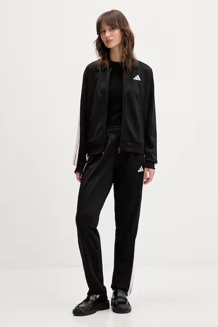 Спортивный костюм из переработанного полиэстера Essentials Adidas, черный