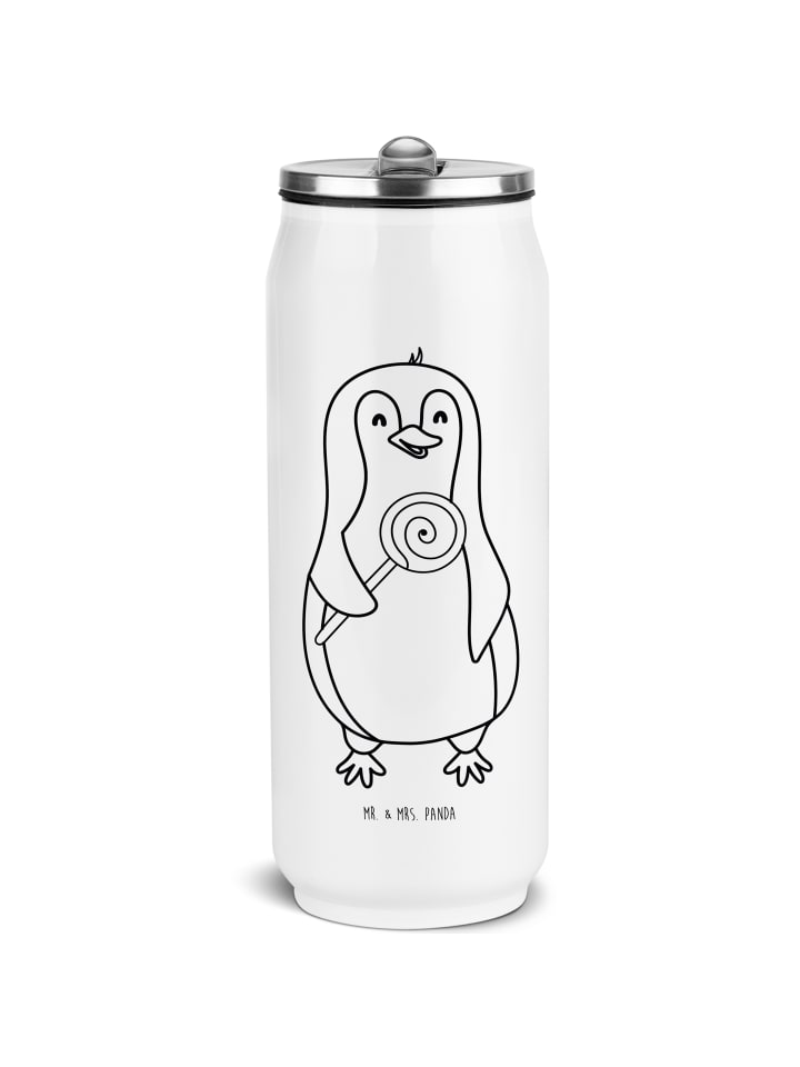 

Mr. & Mrs. Panda Бутылка для напитков в виде леденца в форме пингвина, без надписи, белого цвета