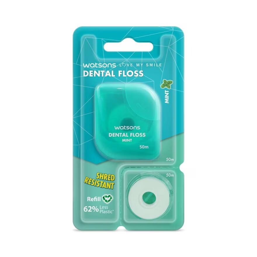 

Watsons Мятная зубная нить 50 м + сменный стержень 50 м