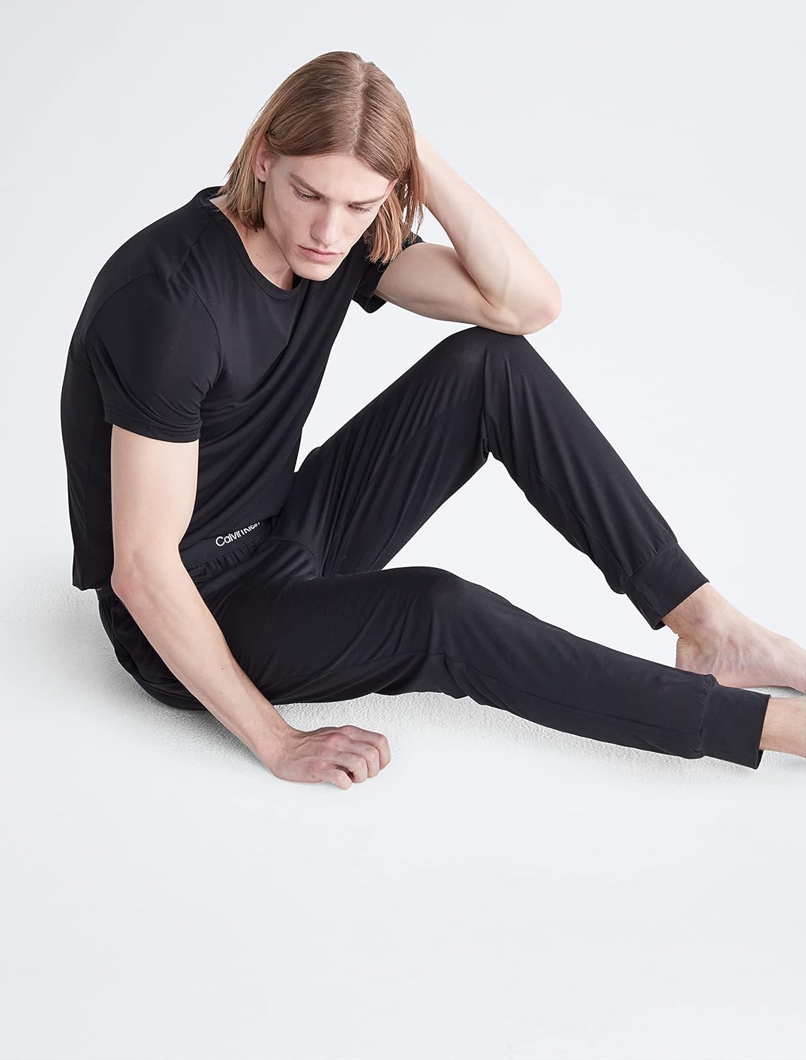 Мужские ультрамягкие современные джоггеры Calvin Klein из модала, Black — фото 3