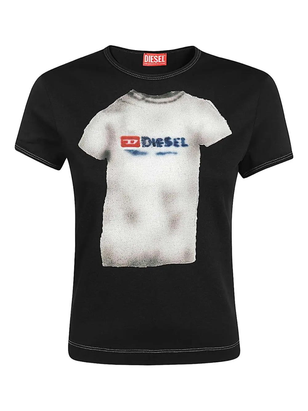 

Футболка с принтом DIESEL, черный