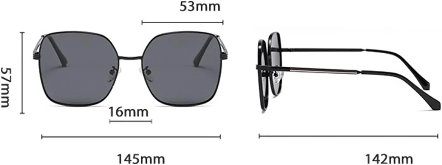 

Модные солнцезащитные очки 2026 года для мужчин и женщин с крупной оправой, поляризованные, для отдыха на природе (цвет: B, размер: средний) MTZJH, One Color