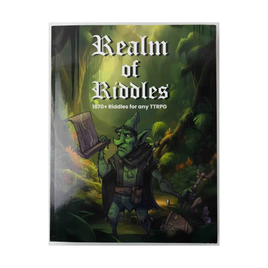

Realms of Riddles - 1670+ Riddles for Any TTRPG (POD, Black & White), Role Playing Games (Planarink Editions), мягкая обложка