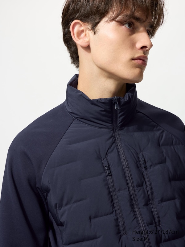 Комбинированная куртка Puffertech с флисом Uniqlo, 09 black — фото 3