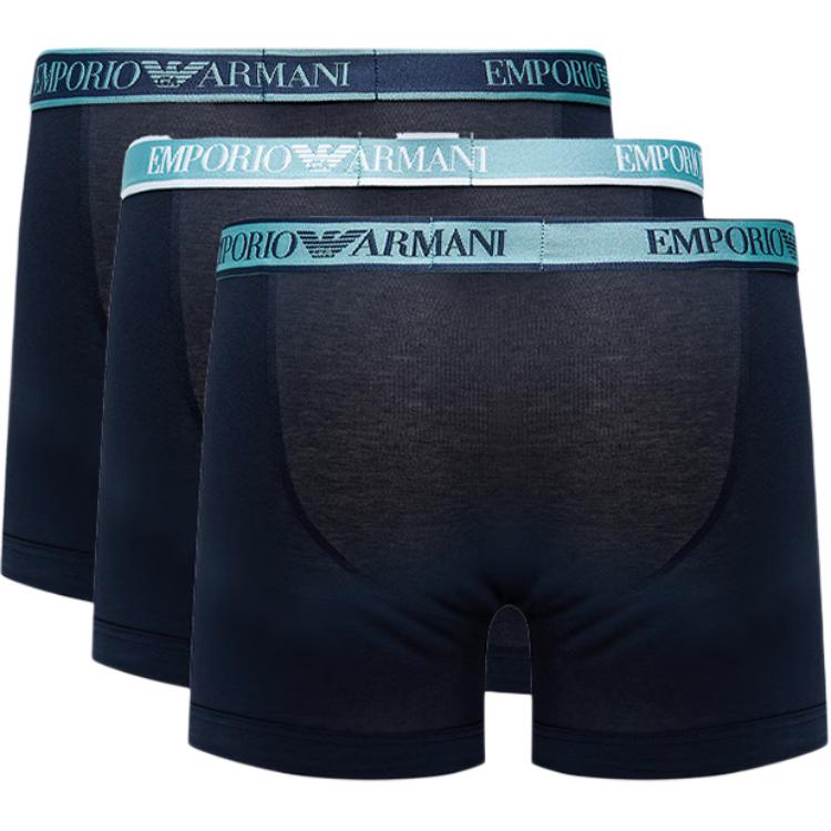 EMPORIO ARMANI Мужские трусы 3 шт, темно-синие — фото 3