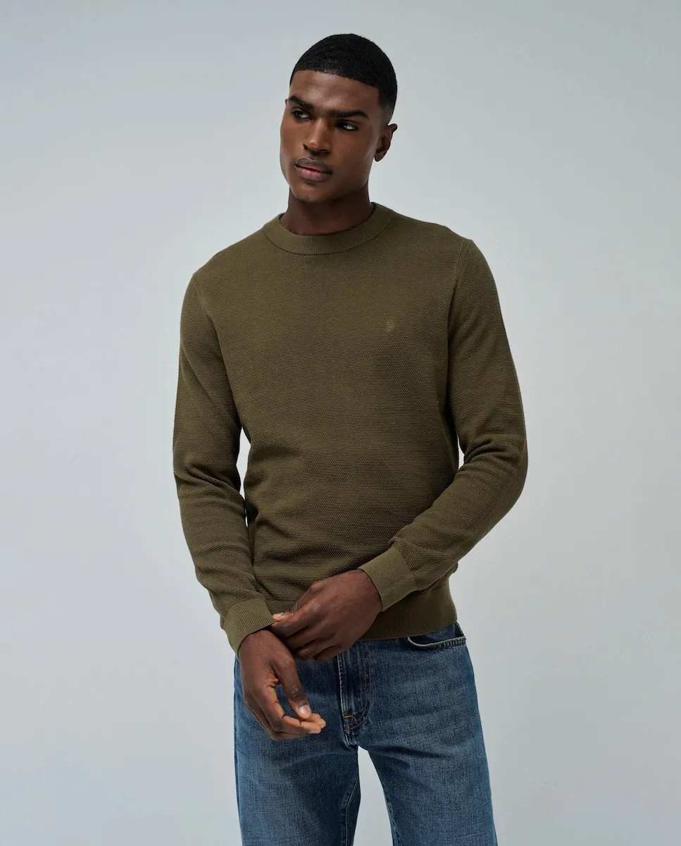 

Мужской свитер фактурной вязки Salsa Jeans, зеленый