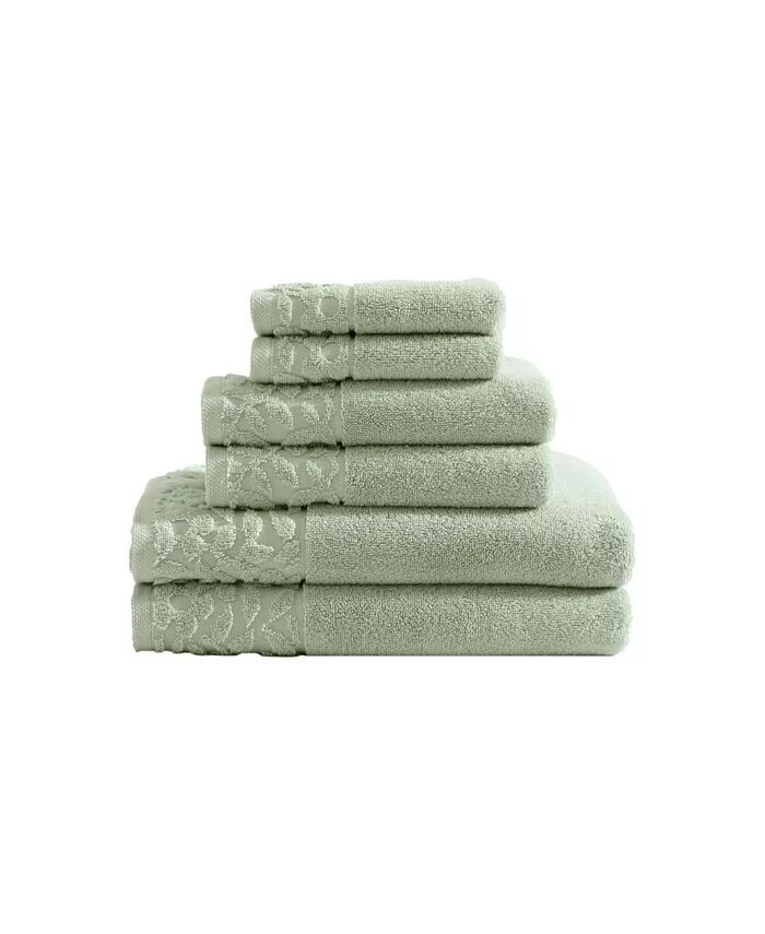 

Набор банных полотенец Marilyn Cotton Terry из 6 предметов Laura Ashley, зеленый