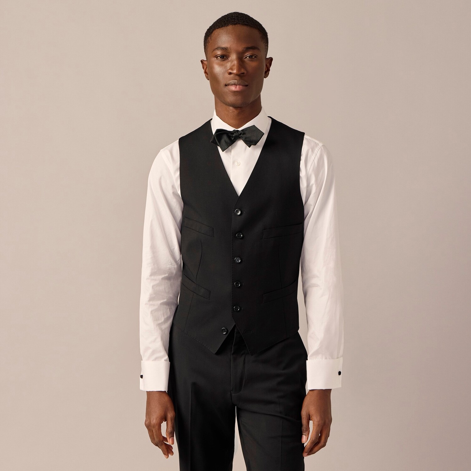 

Жилет-Смокинг Ludlow облегающего кроя из итальянской шерсти J.Crew, черный