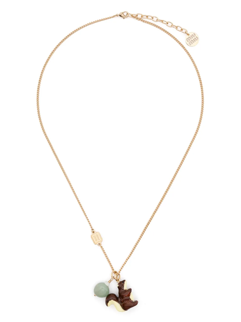 

Колье с подвеской MIU MIU, золотой