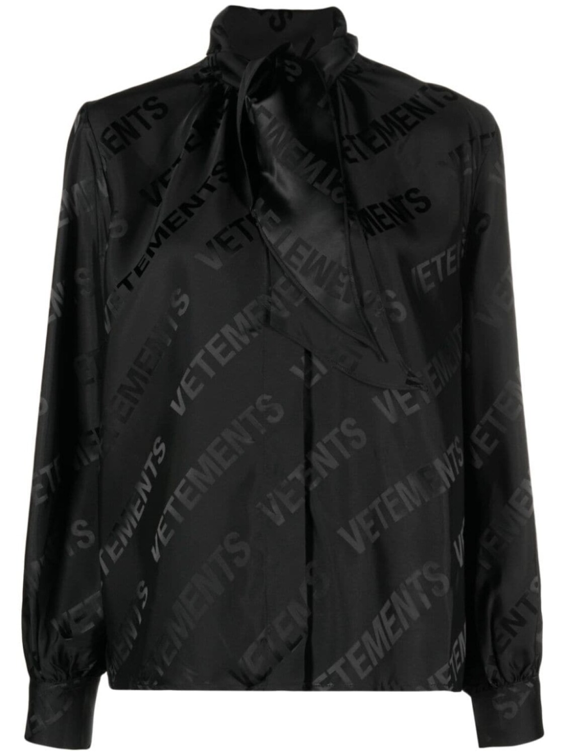 

VETEMENTS рубашка с жаккардовым логотипом, черный
