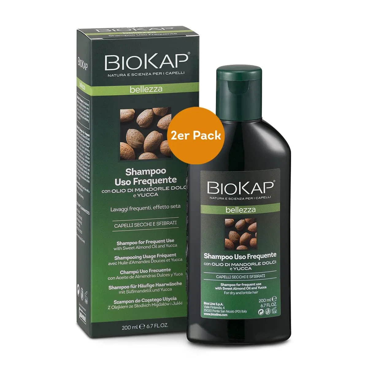 Мягкий шампунь Bellezza для ежедневного мытья волос от BIOKAP — фото 2