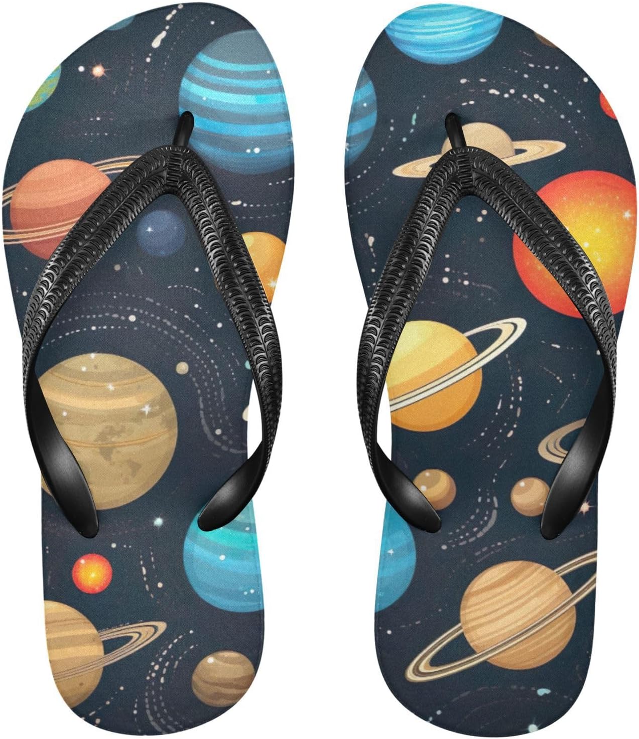 

Женские и мужские летние пляжные шлепанцы Space Planet Galaxy, повседневные сандалии для душа Kfbe