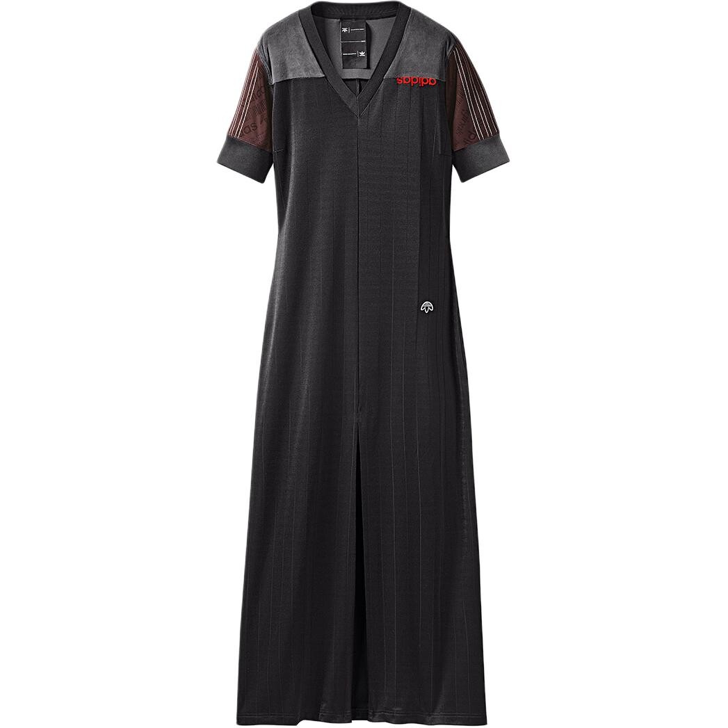 

Одежда Короткие рукава платье женское серое Adidas Originals