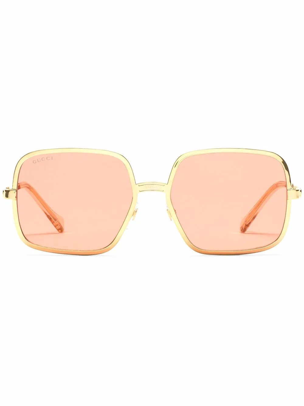 

Солнцезащитные очки в массивной оправе Gucci Eyewear, красный