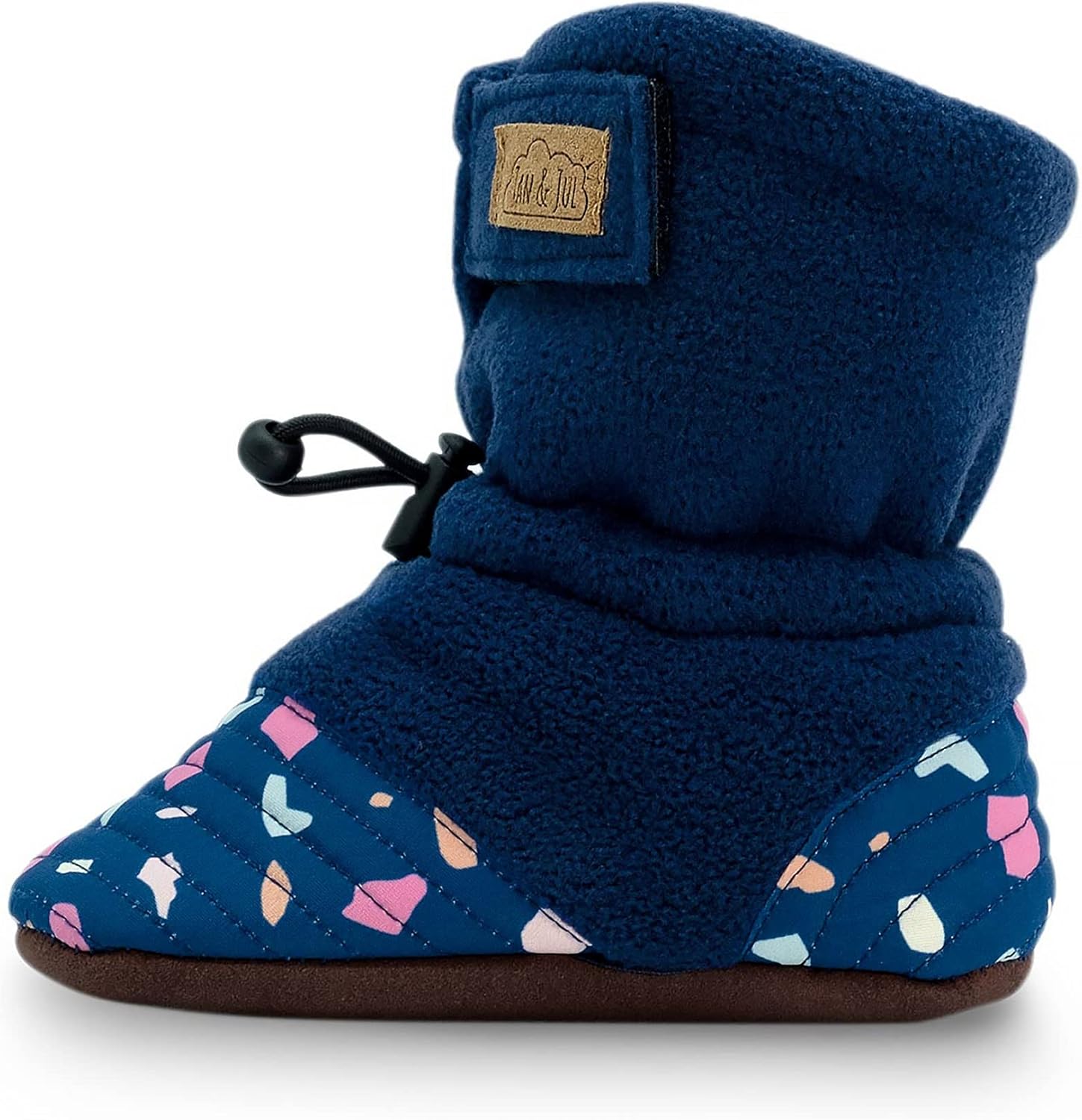 

Теплые флисовые пинетки JAN & JUL для детей и малышей, Terrazzo