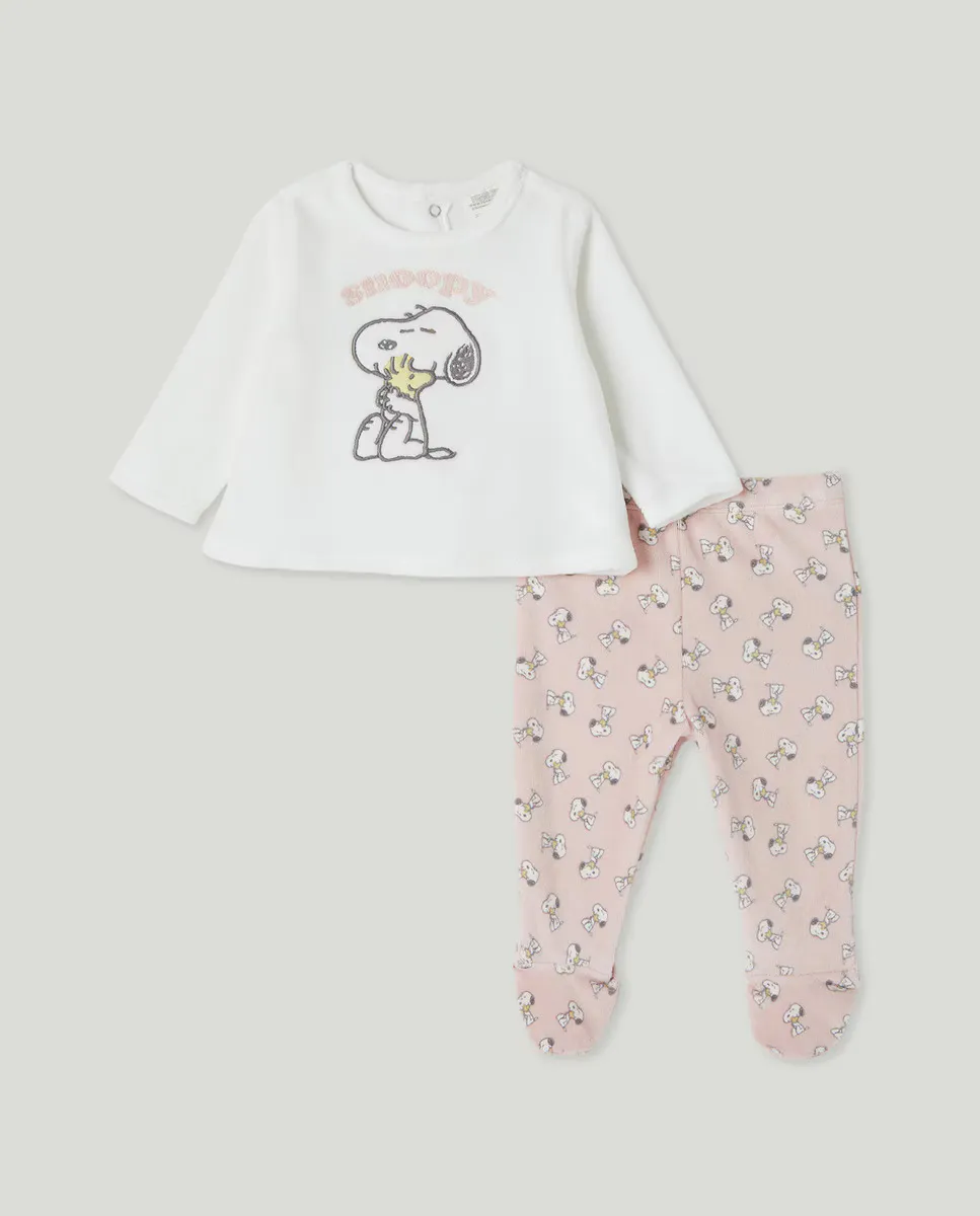 

Длинная пижама для девочки Cotton Juice, белый