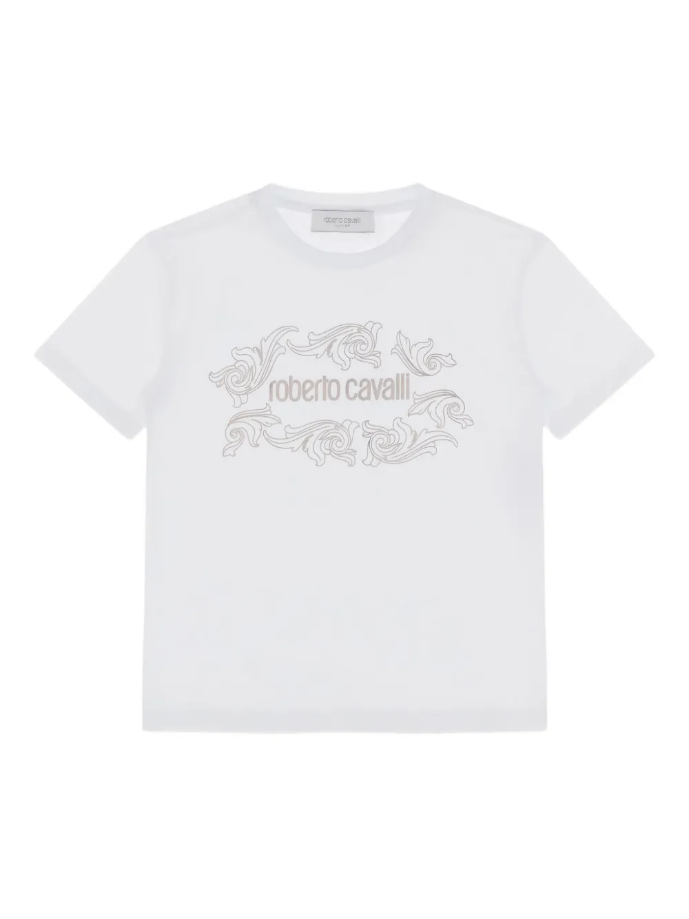 

Футболка с логотипом Roberto Cavalli, белый