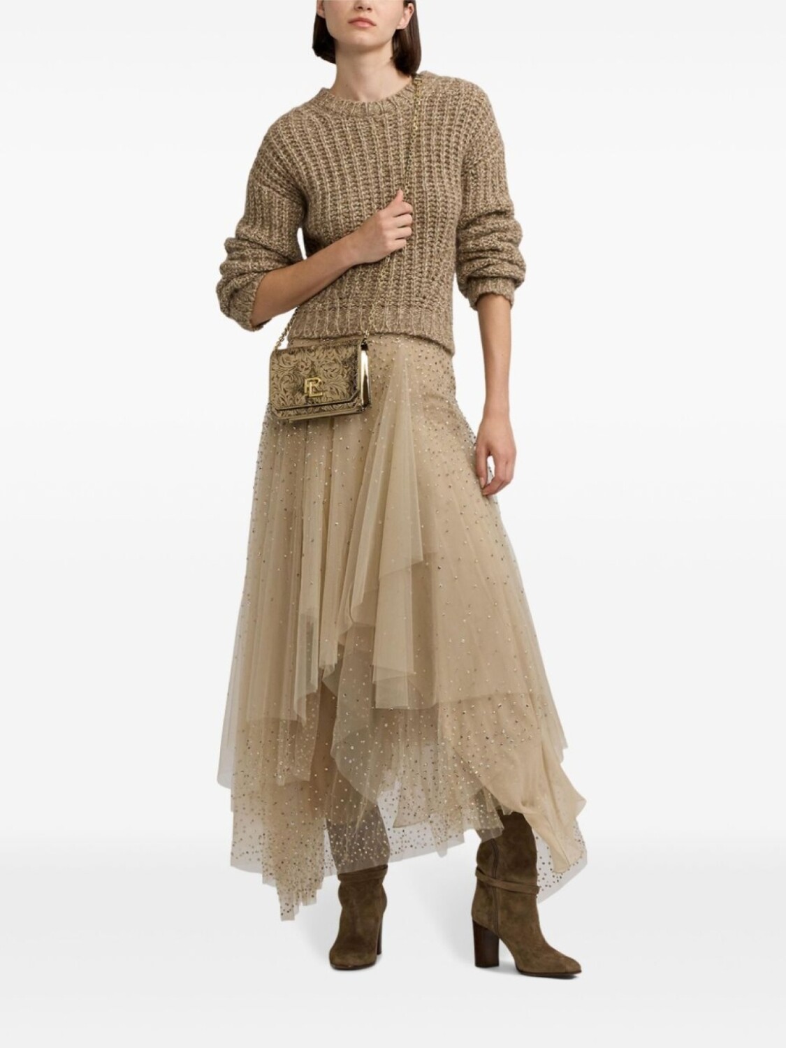 

Мини-сумка через плечо RL 888 Tooled Ralph Lauren Collection, золотой