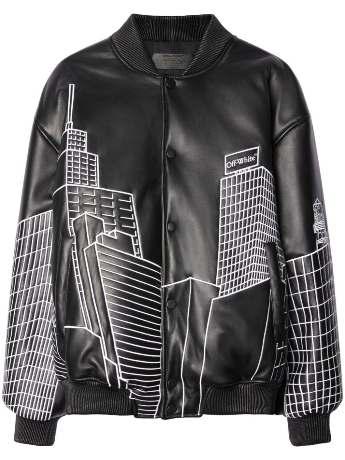 

Off-White бомбер Skyline, черный