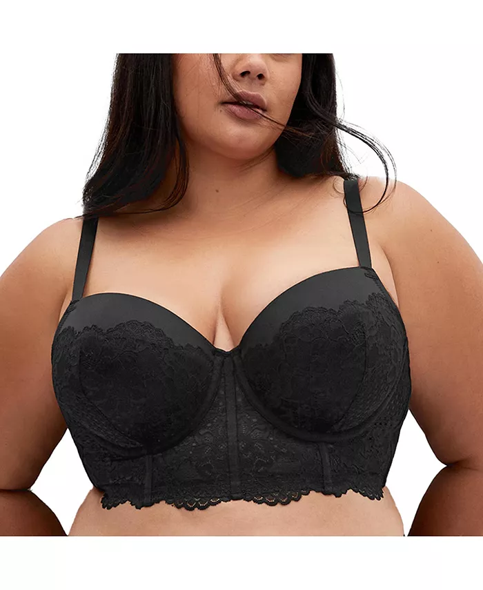 

Бюстгальтер Allure Demi Longline Plus Size CITY CHIC, черный