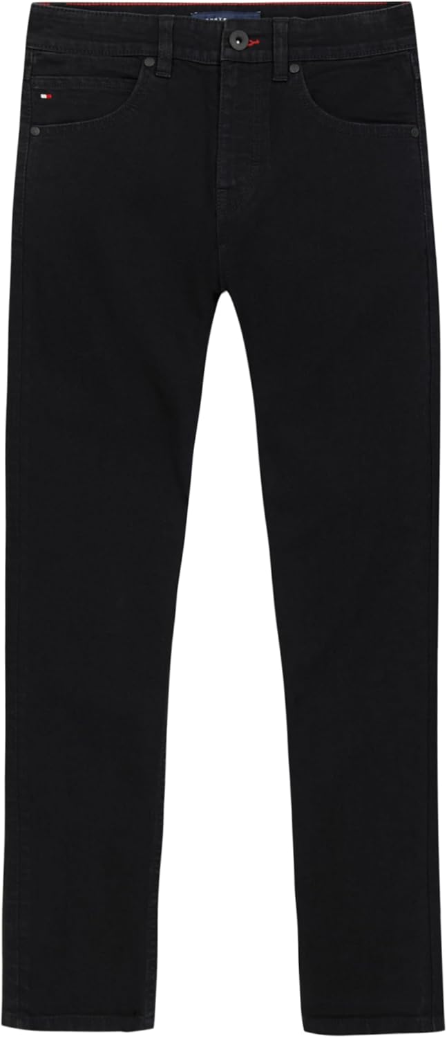 

Джинсы Tommy Hilfiger Boys' Legacy с пятью карманами, эластичные, узкие, прямого покроя, Classic Black