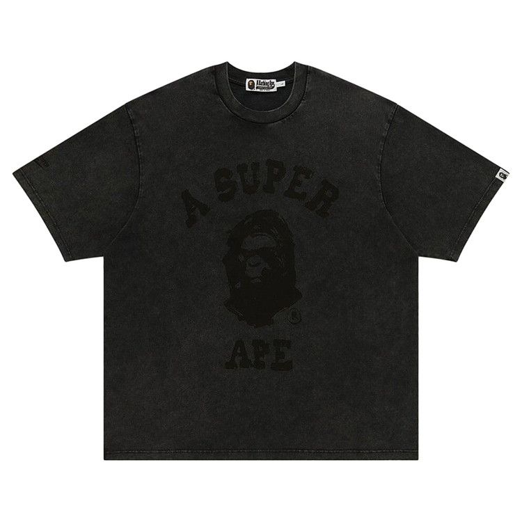 

Футболка BAPE x KidSuper Garment Dye College Logo Tee, Black